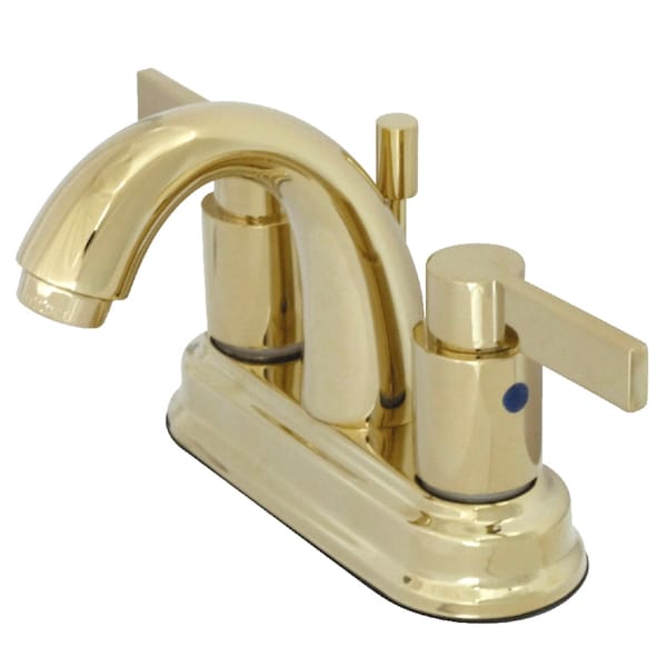 KB8612NDL 4" Centerset Bathroom Faucet, Polished Brass